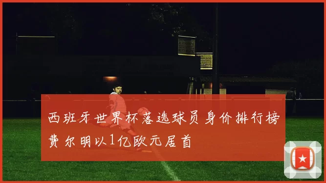 西班牙世界杯落选球员身价排行榜费尔明以1亿欧元居首
